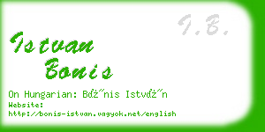 istvan bonis business card